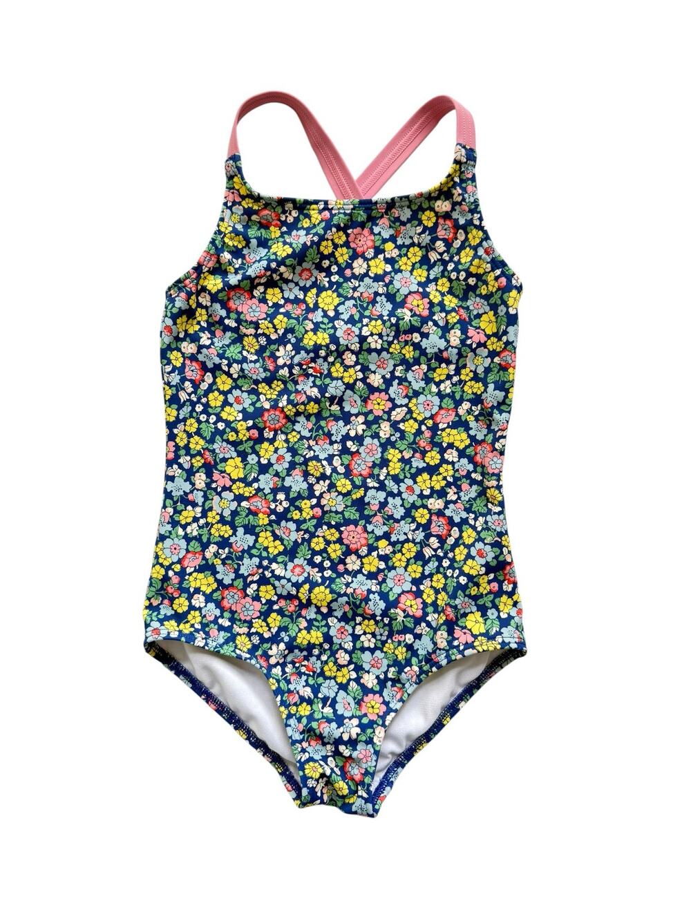 Mini Boden Floral One Piece Swimsuit Size 5-6y